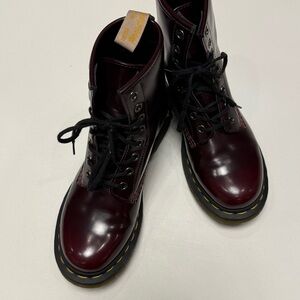 Dr. Martens Cherry Red Boots with Black Laces